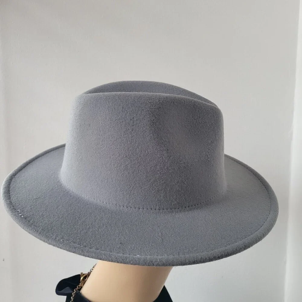 Lisianthus Women's Wide Width Brim Gray Fall/Winter Stylist Hat